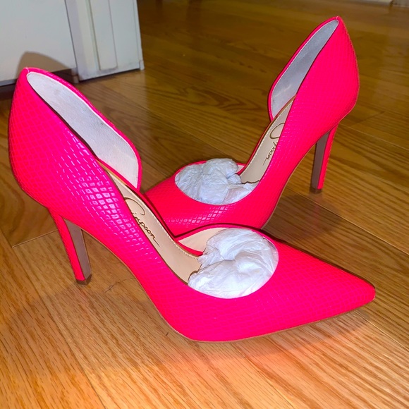 Jessica Simpson Shoes - Jessica Simpson Neon Pink Heels